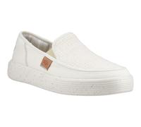 HEYDUDE Sunapee Coastline Cotton Blend Mens Bone Loafers - White - Size UK 8