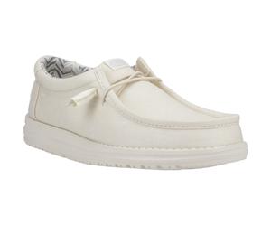 Heydude Wally Canvas 100% Cotton Men's Stone White Shoes UK 12