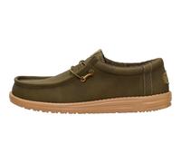 HEYDUDE Wally Classic Dark Olive/Tobacco Brown Men Slip-On