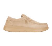 HeyDude for man. HD41975 Wally X beige suede trainers (43), Brown, Flat, Laces, Casual