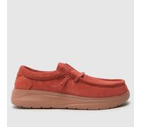 HEYDUDE Wally Comf Suede Trainers in Red UK 12