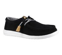 HEYDUDE Wally Craft Suede Shoe Unisex - Black - UK 12 / EU 46 / US M13