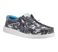 HEYDUDE Wally H2O Tropical Nylon Mens Black Boat Shoes - Size UK 7