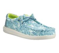 HEYDUDE Wally H2O Tropical Nylon Mens Blue Boat Shoes - Size UK 11