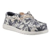 HeyDude for man. HD43087 Slippers Wally Palm Jute blue (45), Fabric, Flat, Laces, Casual