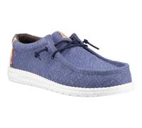 Hey Dude Wally Palm Jute Men's Shoes Men's Trainers, Size 7 In Navy Blazer/Chili Red