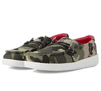 HEYDUDE - Wally Sox Stitch Men's - Slip On Shoes - Men's Loafers, Black White, Funk Camo, 14 UK