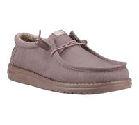 HEYDUDE Wally Stretch Canvas Men's Slip-On Loafer, Deep Taupe, 9 UK
