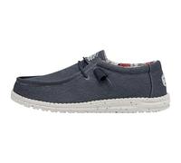 HEYDUDE Wally Stretch Canvas, Men's Slip-On Loafer Shoes, Blue, 8 UK