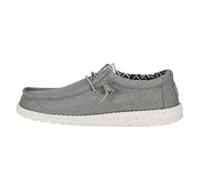 HEYDUDE Wally Stretch Canvas, Men's Slip-On Loafer Shoes, Light Grey, 11 UK