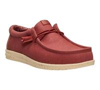 Heydude Wally Stretch Canvas Textile Men's Burnt Red/Boulder Tan Loafers