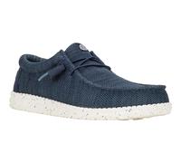 HEYDUDE Wally Stretch Mesh Mens Navy Boat Shoes - Size UK 7