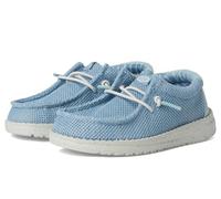 HEYDUDE Wally Stretch Sox (Little Big Kid), Kids and Youth Loafer, Blue Cloud Blue Sunrise, 7 Toddler