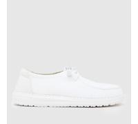 HEYDUDE Wally Stretch Sox Trainers in White UK 12 (EU 46)