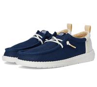 HEYDUDE Wally Summer Linen (Little Big Kid), Children's and Youth Loafer, Sargasso Blue White, 38 EU