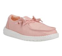 HEYDUDE Wendy Canvas 100% Cotton Womens Pink Loafers - Size UK 6
