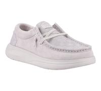 HEYDUDE Wendy COMF Suede Womens Lilac Moccasins Shoes - Natural - Size UK 4