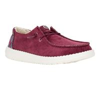 Heydude Wendy Corduroy Leo Synthetic Women's Burgundy Loafers UK 5