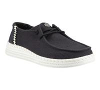 HEYDUDE Wendy Espadrille Woven Cotton Blend Women's Black Espadrilles - UK 5 / EU 38 / US W7