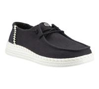 HEYDUDE Wendy Espadrille Woven Cotton Blend Women's Black Espadrilles - UK 6 / EU 39 / US W8