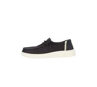 Heydude Wendy Espadrille Woven Cotton Blend Women's Black Espadrilles UK 5