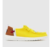 HEYDUDE Wendy Funk Spongebob Trainers in Yellow UK 4 (EU 37)