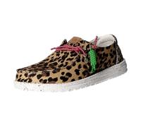 HEYDUDE Wendy Getaway Lace Leopard Shoes, brown, 6 UK