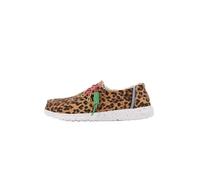 HEYDUDE Wendy Getaway Lace Leopard Shoes, brown, 7 UK