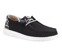 Heydude Wendy Leopard Cotton Blend Women's Black/Leopard Loafers UK 6