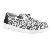 HEYDUDE - Wendy Leopard, Women Shoes, Black/Grey, 6 UK