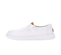 HEYDUDE Women Wendy Stretch Canvas White Casual Moccasin 39 EU