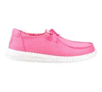 HEYDUDE Wendy Stretch Cotton Womens Fandango Pink Moccasins Shoes - Size UK 4