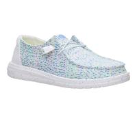 Heydude Wendy Stretch Polyester Women's White/Multi Loafers UK 8