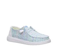 Heydude Wendy Stretch Polyester Women's White/Multi Loafers UK 7