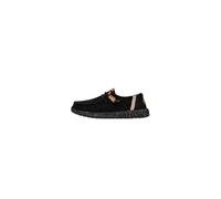HEYDUDE Wendy Washed, Women's Slip-On Loafer Shoes, Black, 8 UK