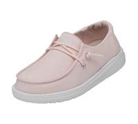 HEYDUDE Wendy Youth Slub Canvas Moccasin, Pink, 36 EU, Pink, 3 UK