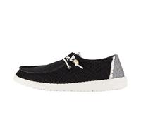 HEYDUDE Women Wendy Boho Crochet Black Casual Moccasin 36 EU