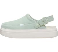 HEYDUDE Women's Austin Lift Clog Slip On Shoe | Suede Platform Clogs | Casual Elevated Everyday Wear, Sea Foam, 8 UK