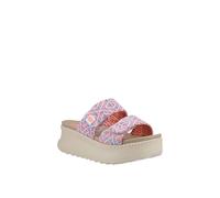 HEYDUDE Delray Slide Surf Baja Polyester Blend Women's Blue/Pink/Multi Sandals - UK 6 / EU 39 / US W8