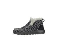 HEYDUDE - Women's Denny Leopard Boot Shoes, Black Leopard, 4 UK