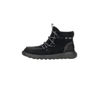 HEYDUDE - Women's Reyes Suede Boot Shoes, Black/Black, 8 UK