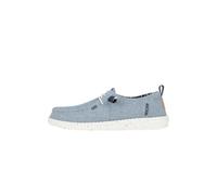 HEYDUDE Women's Wendy Chambray - Casual Slip-On Flat Shoes - Moccasin Style,Light Blue,W3