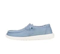 HEYDUDE Women's Wendy Chambray - Casual Slip-On Flat Shoes - Moccasin Style,Light Blue,W7
