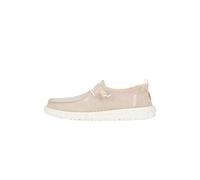 HEYDUDE Women's Wendy Chambray - Casual Slip-On Flat Shoes - Moccasin Style,Tan,W7