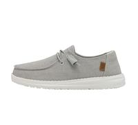 HEYDUDE Women's Wendy Chambray Moc Toe Shoes, lightgrey, 4 UK