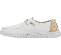 HEYDUDE Women's Wendy ChambrayMoc Toe Shoes, White Sand, 7 UK
