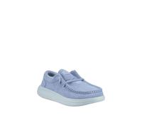 HEYDUDE Wendy Comf Suede Shoes Faded Denim/Cloud Blue Size 6 Female