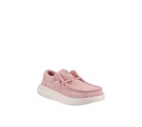 HEYDUDE Women's Wendy COMF Suede Shoes in Pink | Size: 4 HEYDUDE Pink 4