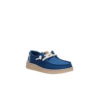 HEYDUDE Women's Wendy Espadrille Hibiscus Casual Shoe in Blue | Size: 6 HEYDUDE Blue 6