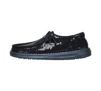 HEYDUDE Women's Wendy Funk Mono Sequin Black/Black Casual Moccasin 39 EU